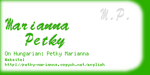 marianna petky business card